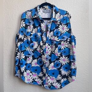 Vintage 90's Grunge Floral Blouse 100% Cotton
